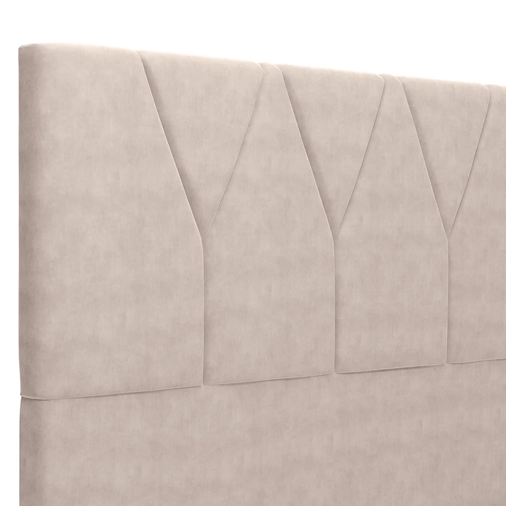 Cabeceira Cama Box Casal 140cm Aura Suede W01 Bege - Mpozenato