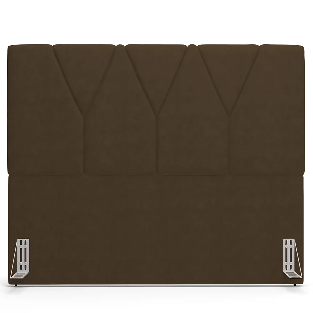 Cabeceira Cama Box Casal 140cm Aura Suede W01 Marrom - Mpozenato