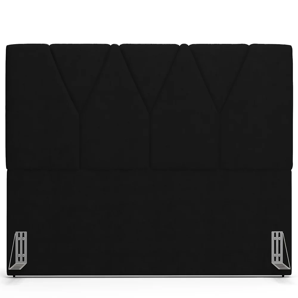 Cabeceira Cama Box Casal 140cm Aura Suede W01 Preto - Mpozenato