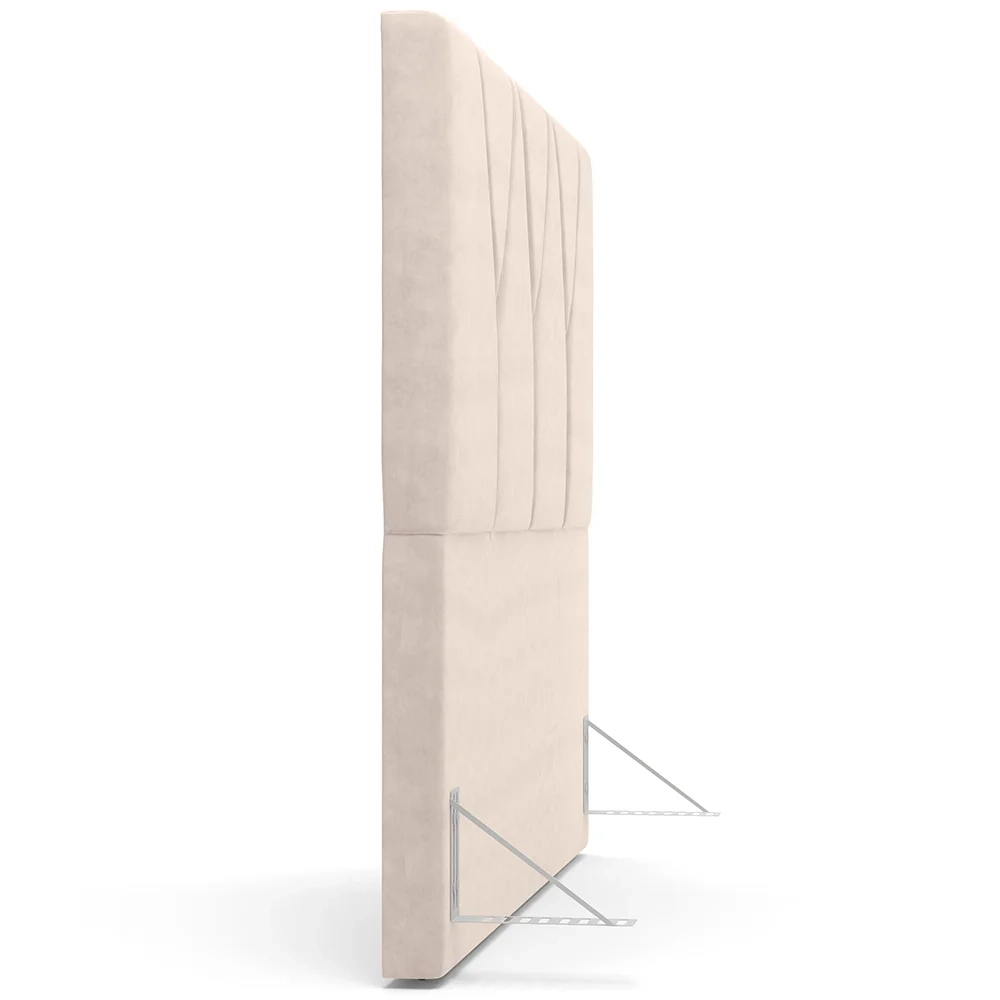 Cabeceira Cama Box Casal Queen 160cm Aura Suede W01 Bege - Mpozenato