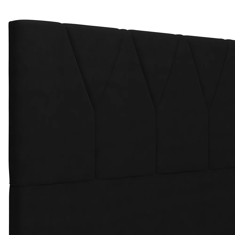 Cabeceira Cama Box Casal Queen 160cm Aura Suede W01 Preto - Mpozenato