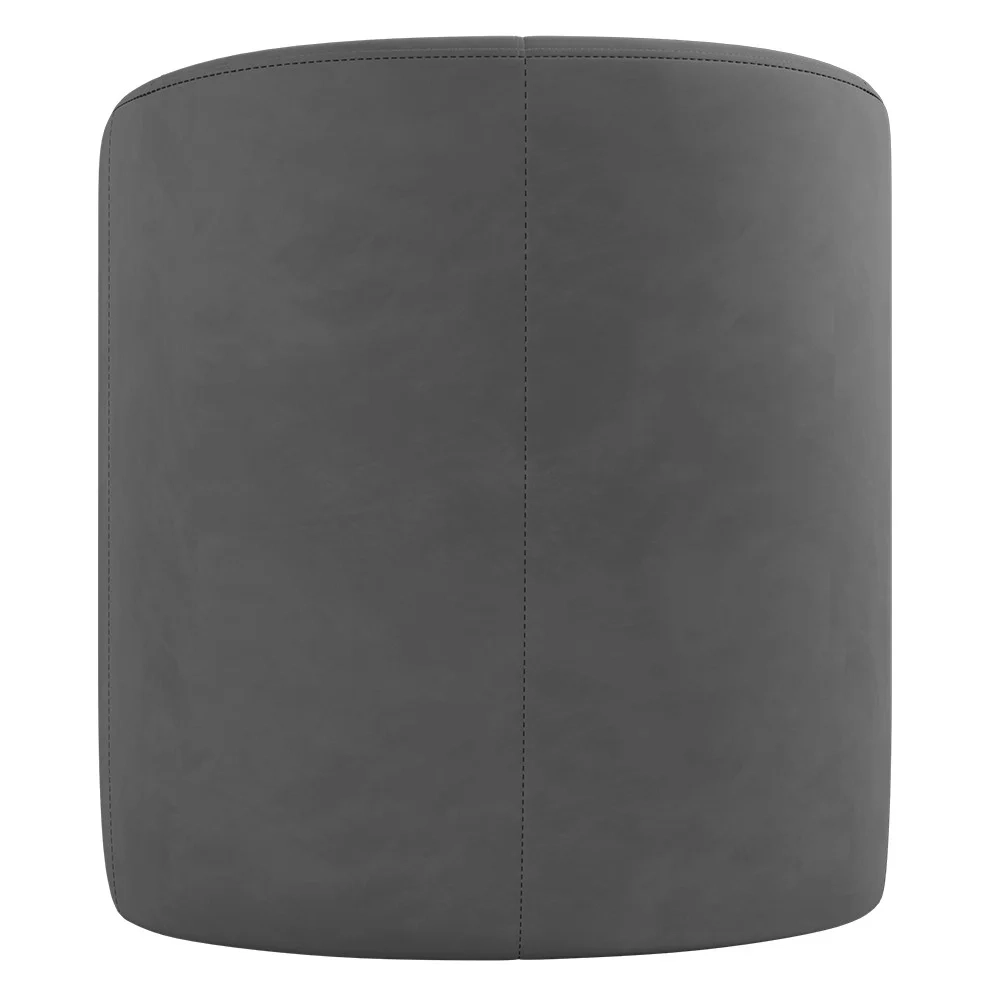 Poltrona Giratória Decorativa para Sala Dandara Z08 Veludo Cinza Escuro - Mpozenato