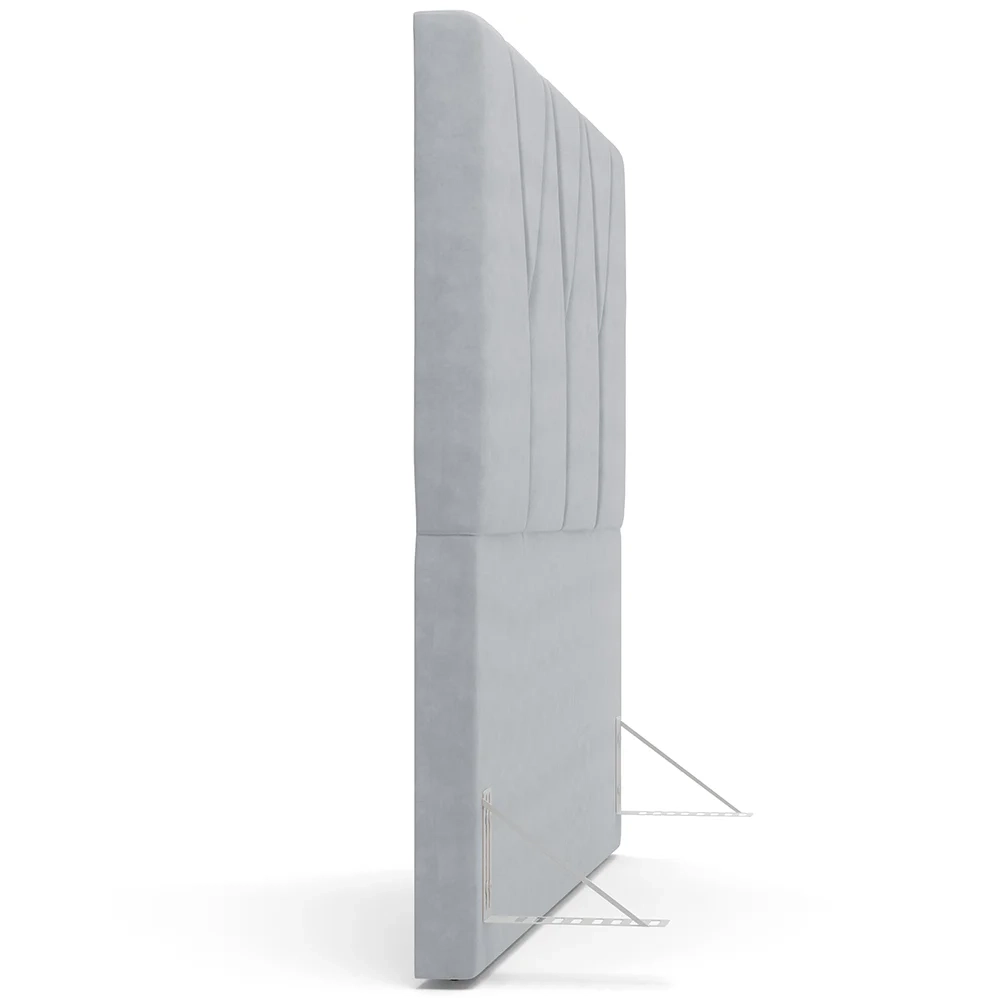 Cabeceira Cama Box Casal King 195cm Aura Suede W01 Cinza - Mpozenato