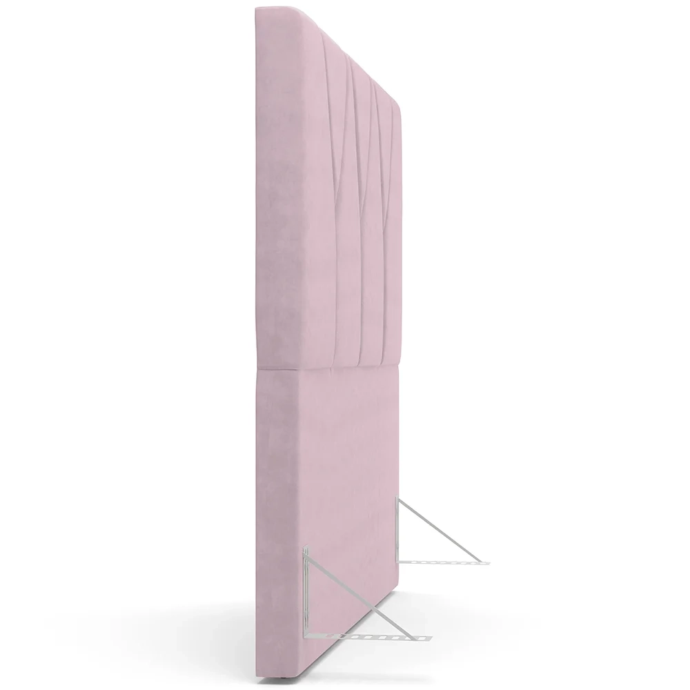 Cabeceira Cama Box Casal King 195cm Aura Suede W01 Rosê - Mpozenato