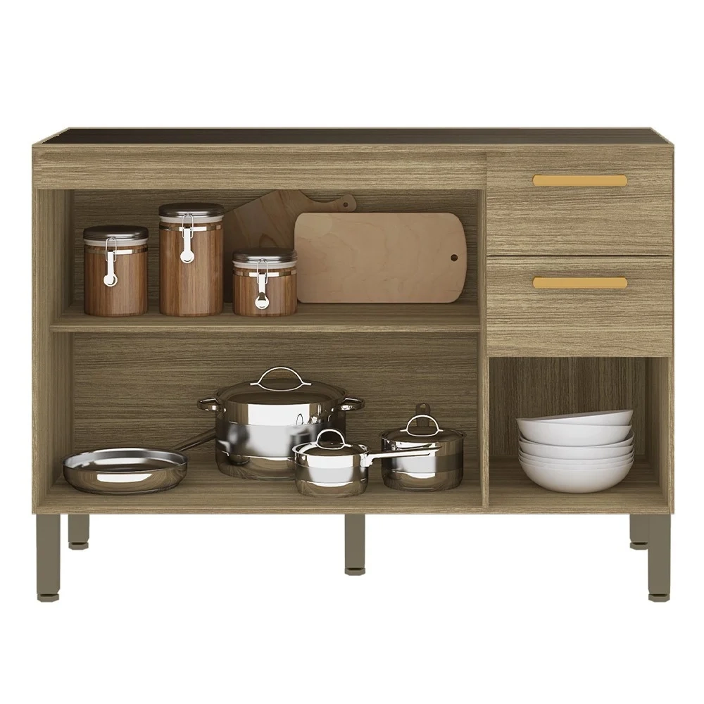 Balcão Gabinete para Pia sem Tampo 120cm Urban Z06 Freijó - Mpozenato