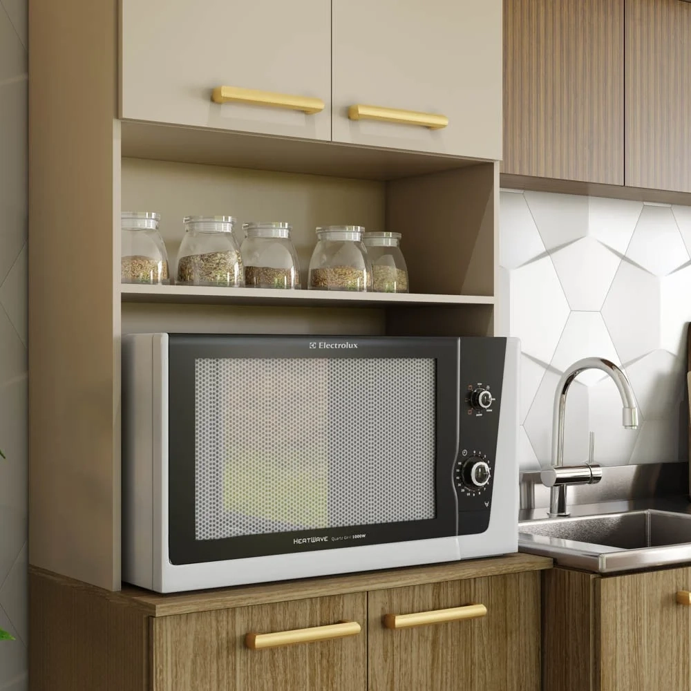 Armário de Cozinha 5 Peças Urban03 Balcão com Tampo 120cm Z06 Freijó/Vanilla - Mpozenato