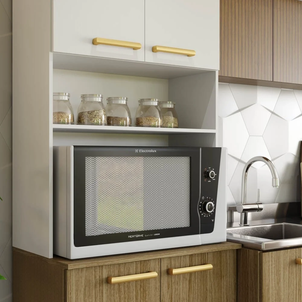 Armário de Cozinha 5 Peças Urban03 Balcão com Tampo 120cm Z06 Freijó/Supremo - Mpozenato