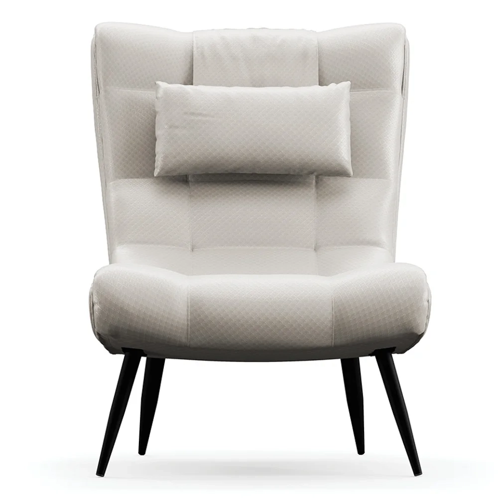 Kit 2 Poltronas Decorativas Para Sala de Estar com Almofada e Pés Palito Lord Facto Prata - Ibiza