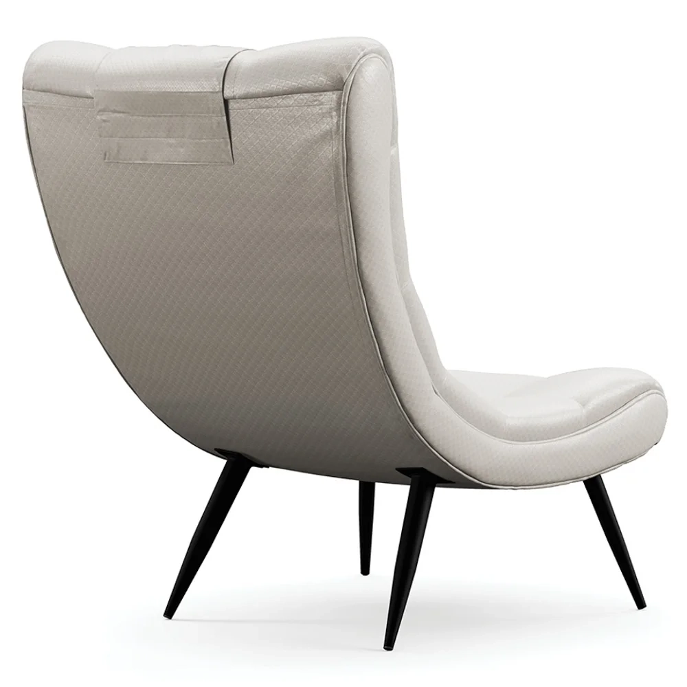 Kit 2 Poltronas Decorativas Para Sala de Estar com Almofada e Pés Palito Lord Facto Prata - Ibiza