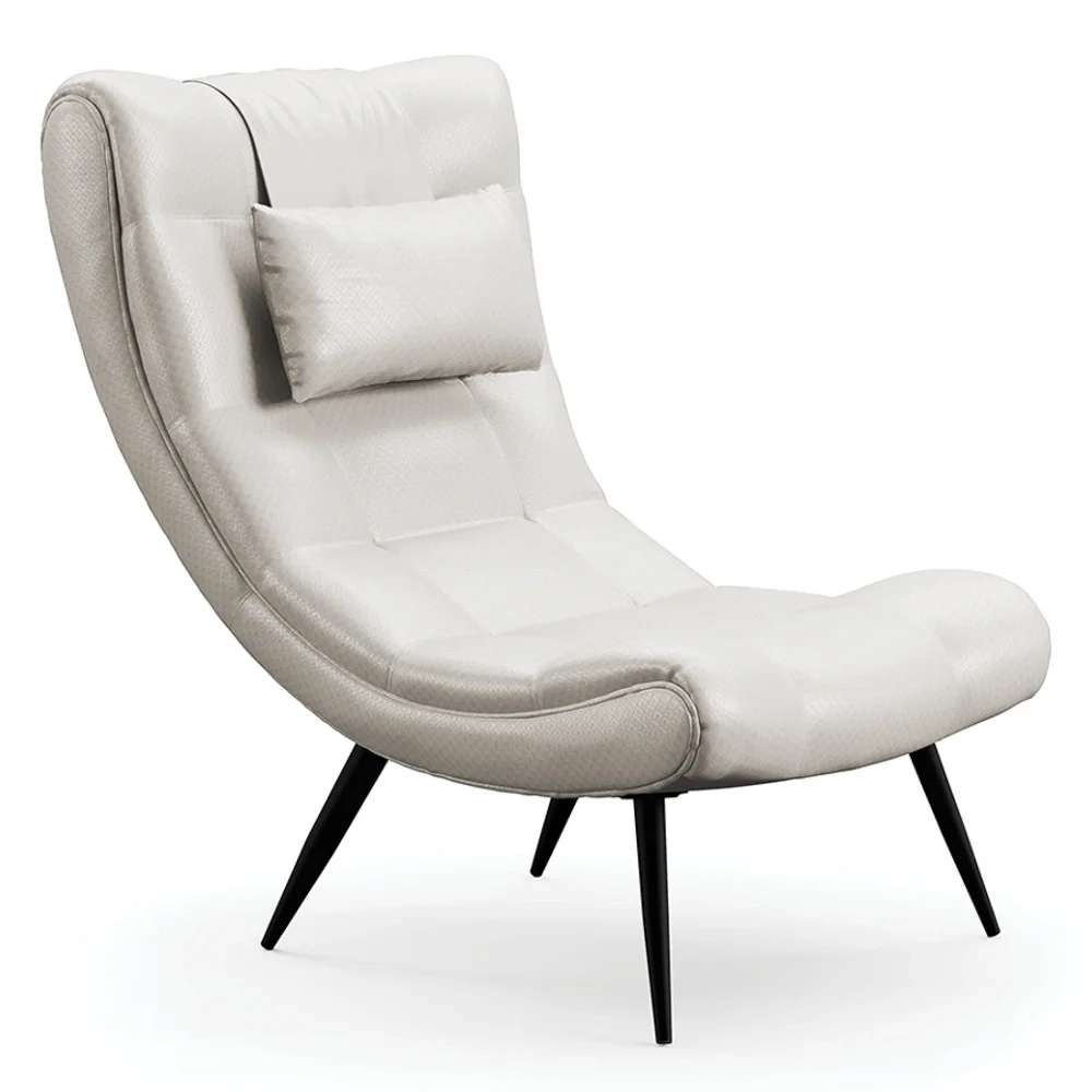 Kit 2 Poltronas Decorativas Para Sala de Estar com Almofada e Pés Palito Lord Facto Prata - Ibiza