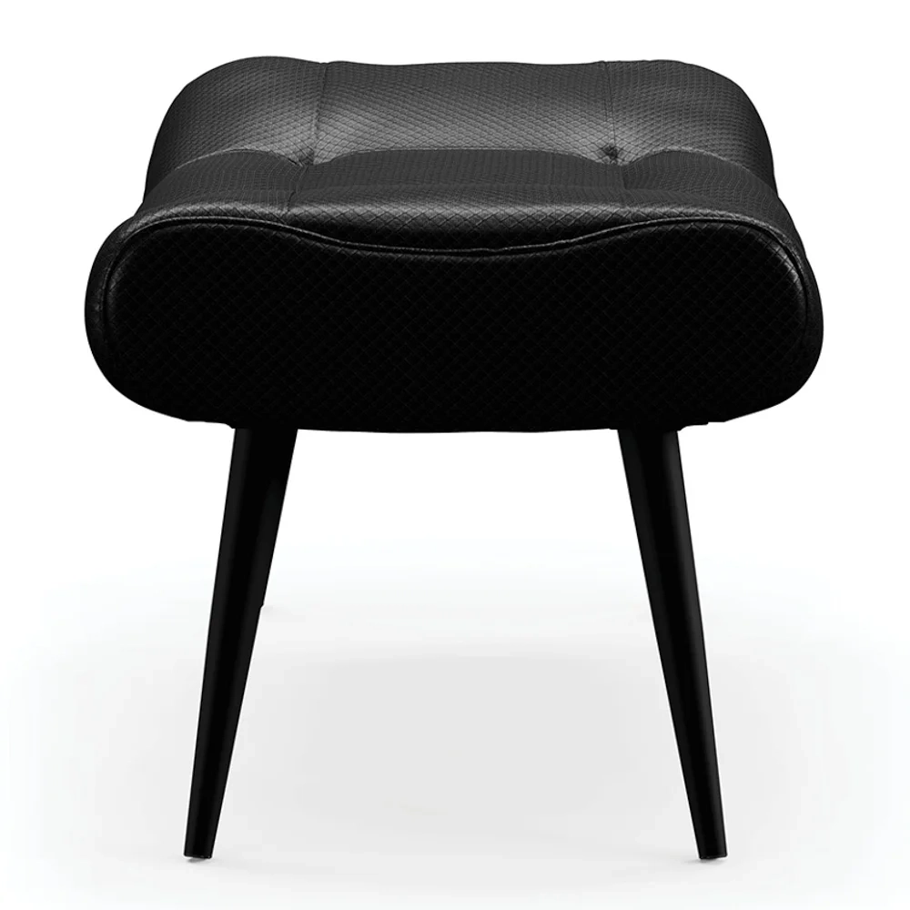 Puff Decorativo Para Sala de Estar Pés Palito Lord Facto Preto - Ibiza