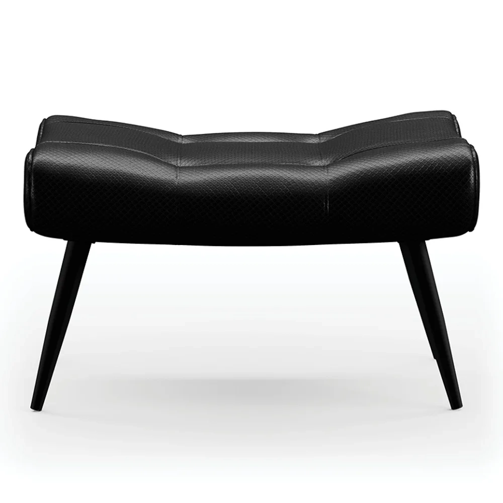 Puff Decorativo Para Sala de Estar Pés Palito Lord Facto Preto - Ibiza