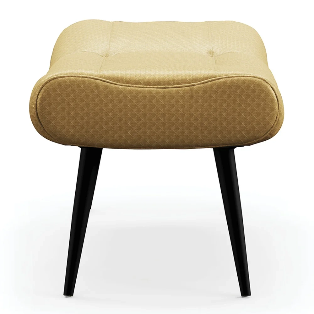 Puff Decorativo Para Sala de Estar Pés Palito Lord Facto Dourado - Ibiza