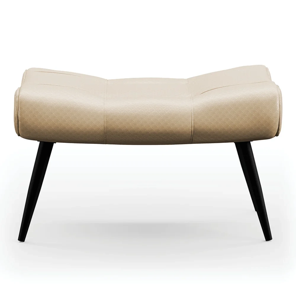 Puff Decorativo Para Sala de Estar Pés Palito Lord Facto Bege - Ibiza