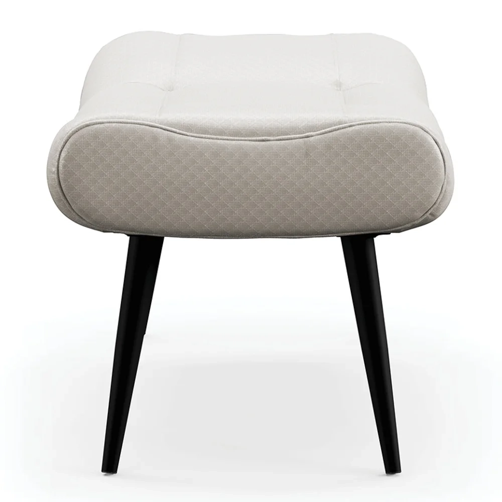 Kit 2 Puffs Decorativos Para Sala de Estar Pés Palito Lord Facto Prata - Ibiza