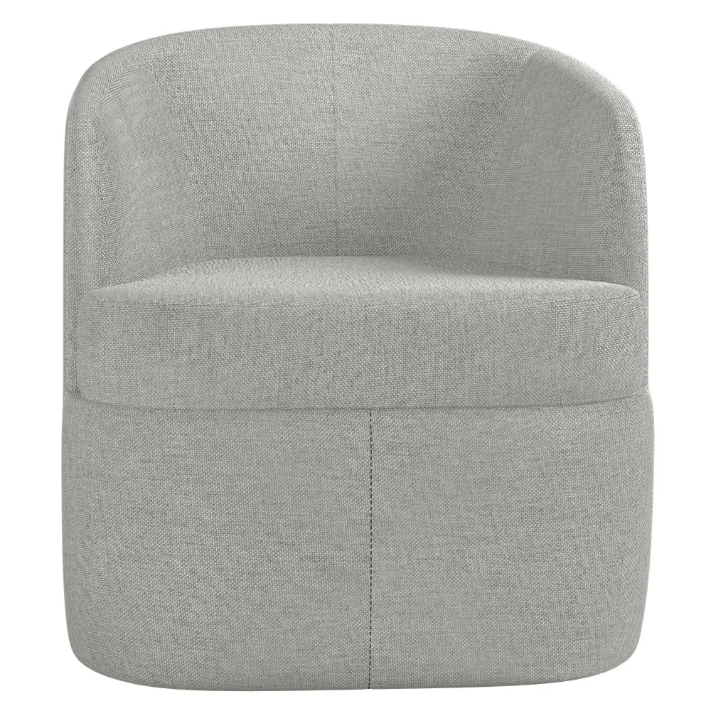 Kit 2 Poltronas Giratória Decorativa para Sala Dandara Z08 Linho Cinza - Mpozenato