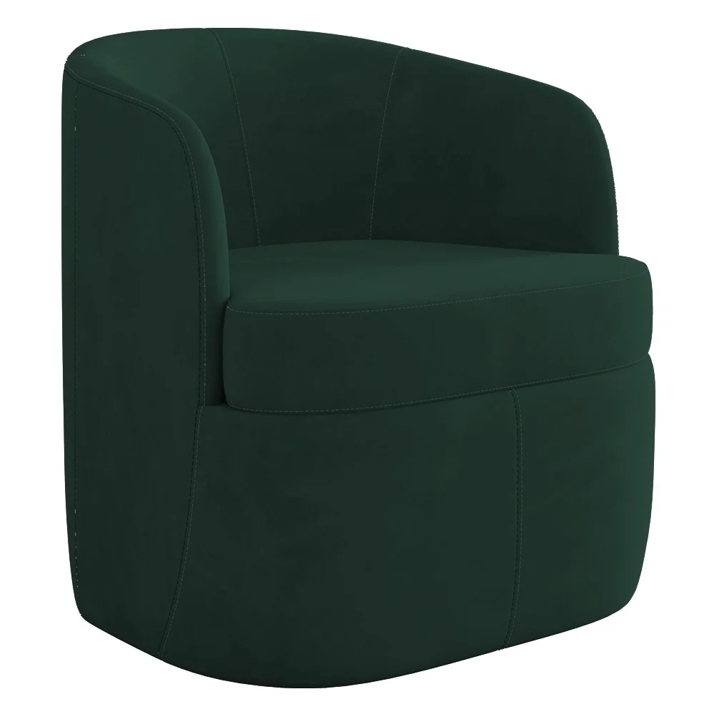 Kit 2 Poltronas Giratória Decorativa para Sala Dandara Z08 Veludo Verde - Mpozenato