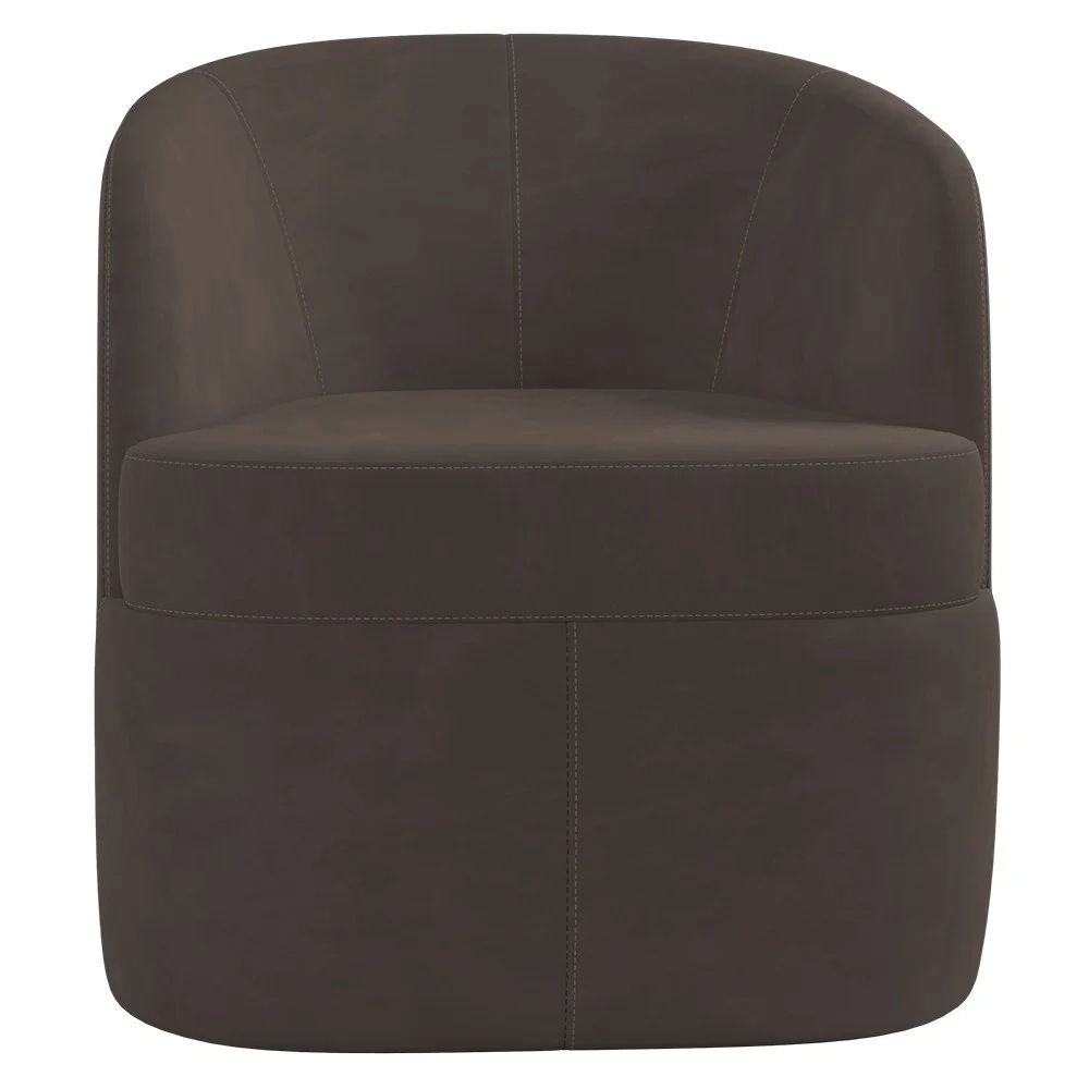 Kit 2 Poltronas Giratória Decorativa para Sala Dandara Z08 Veludo Marrom - Mpozenato