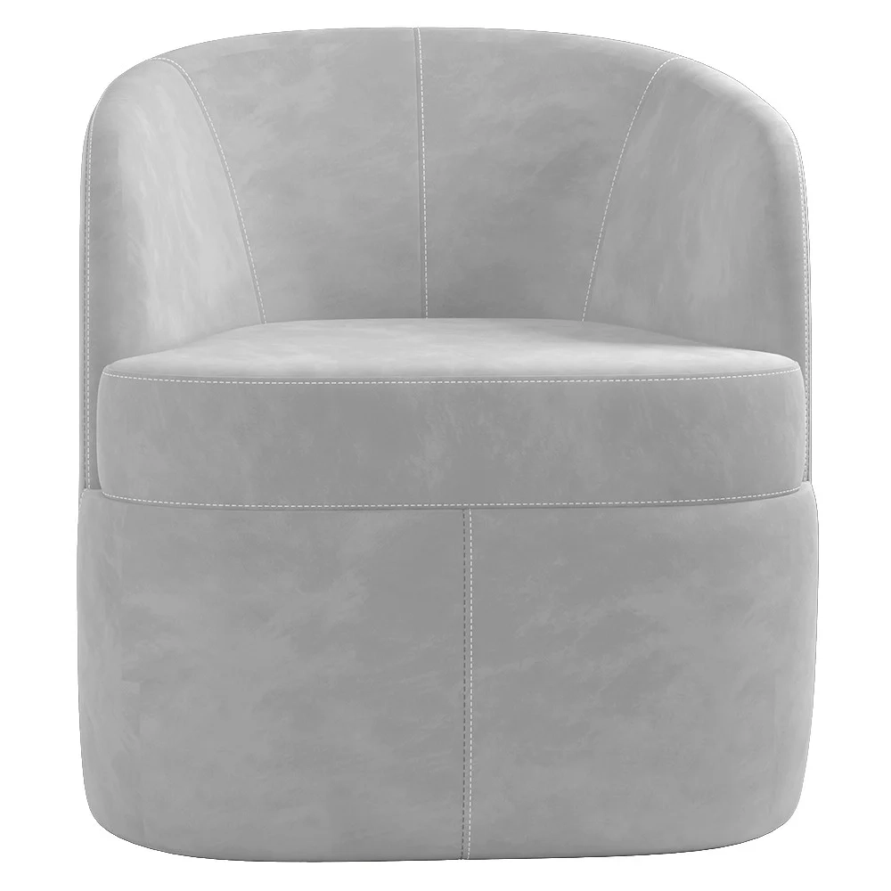 Kit 2 Poltronas Giratória Decorativa para Sala Dandara Z08 Veludo Cinza - Mpozenato