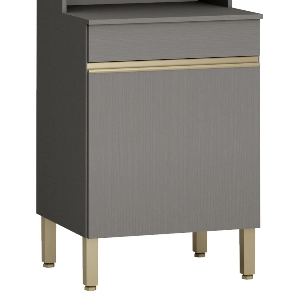 Paneleiro e Balcão Gabinete sem Tampo 120cm Lina Z06 Gris - Mpozenato