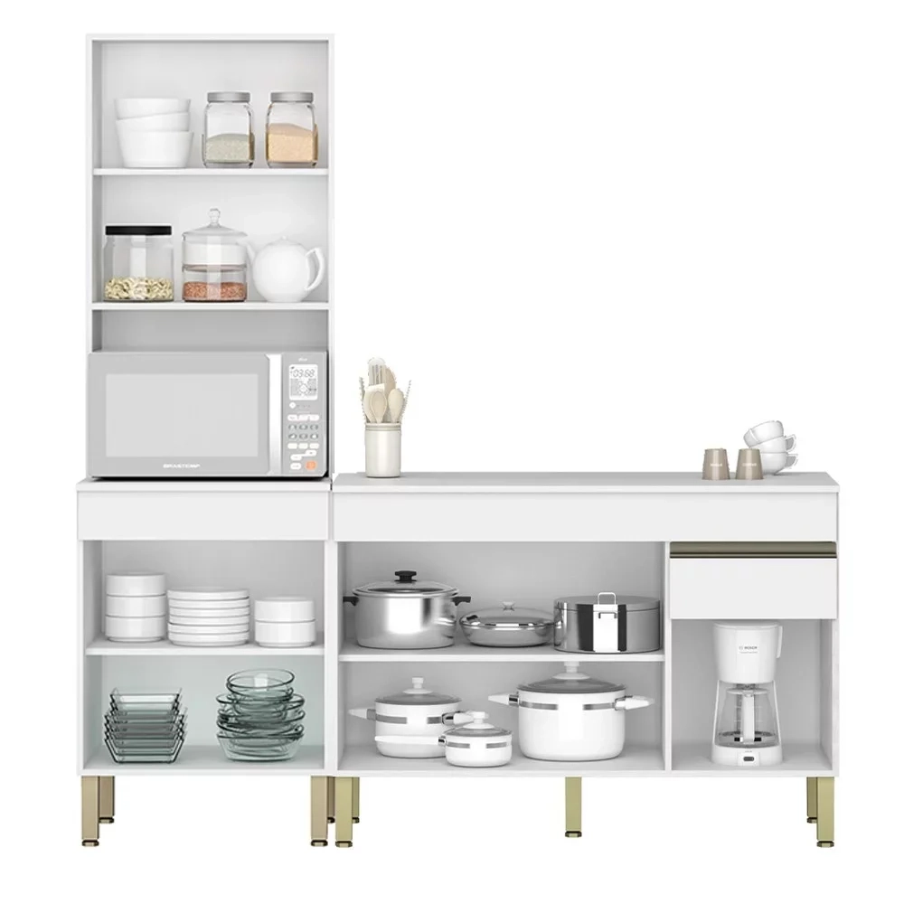 Paneleiro e Balcão Gabinete com Tampo 120cm Lina Z06 Supremo - Mpozenato