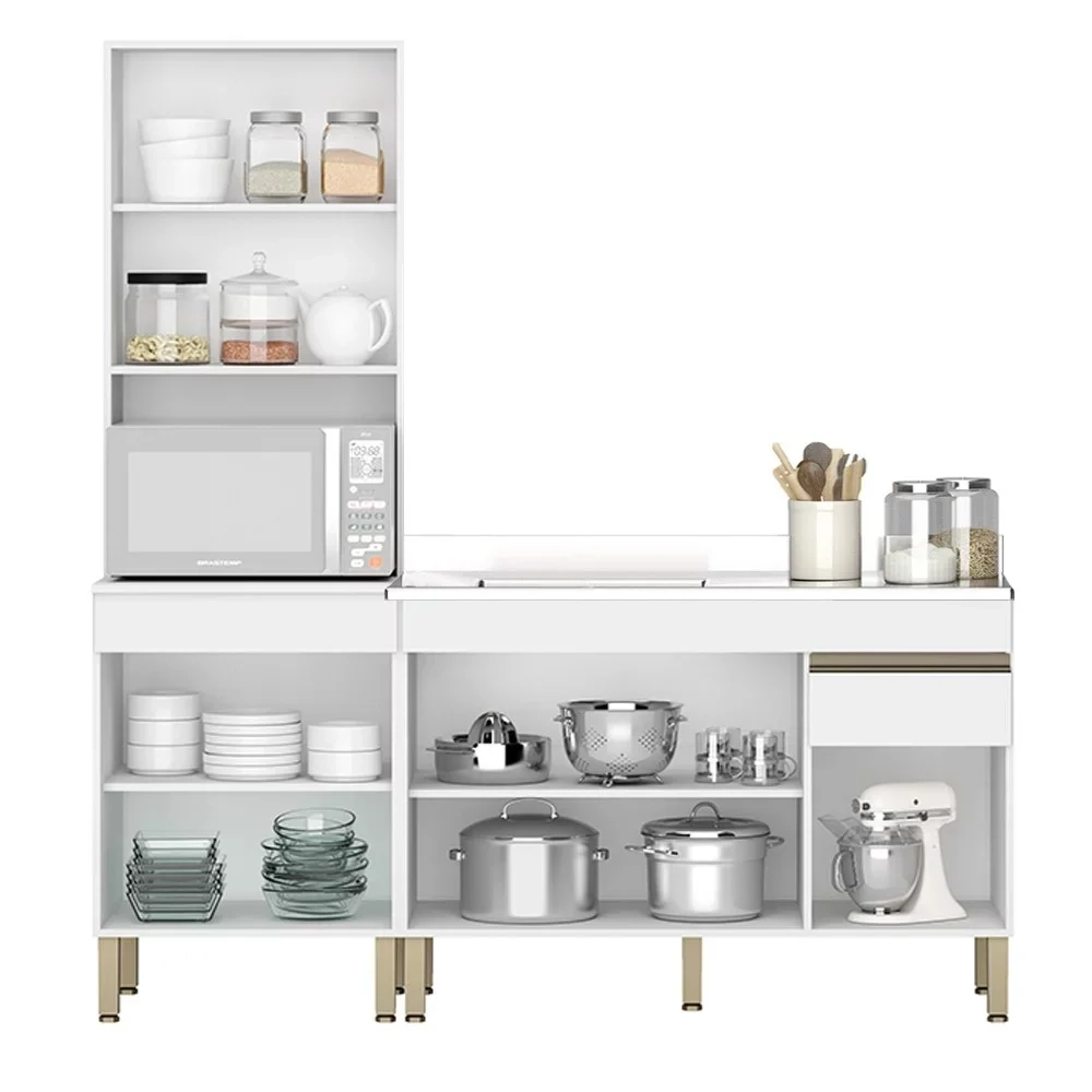 Paneleiro e Balcão Gabinete com Pia 120cm Lina Z06 Supremo - Mpozenato