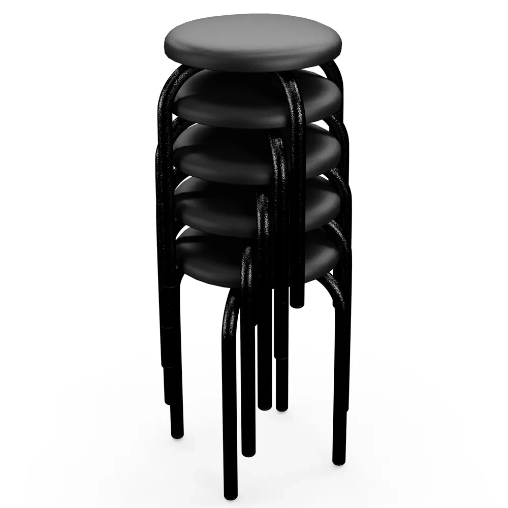 Mesa de Cozinha Bistrô Porto Preto 90cm com 2 Banquetas Industriais Maviê Preto - Mpozenato