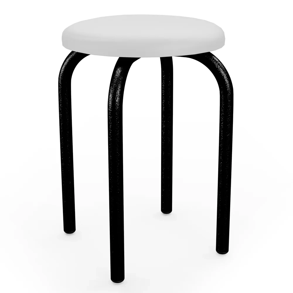 Mesa de Cozinha Bistrô Porto Branco 120cm com 4 Banquetas Industriais Maviê Branco/Preto - Mpozenato