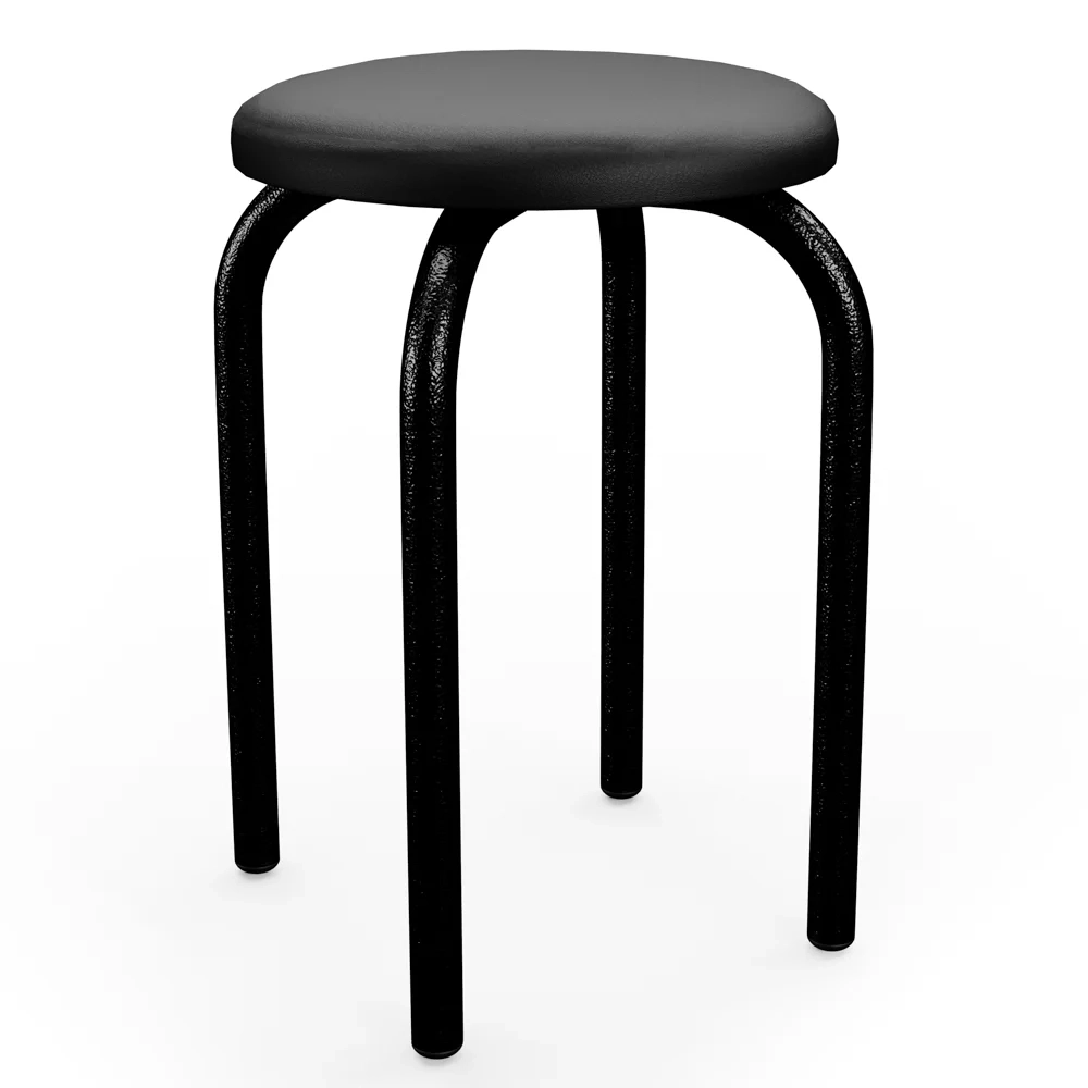 Mesa de Cozinha Bistrô Porto Branco 120cm com 4 Banquetas Industriais Maviê Preto - Mpozenato