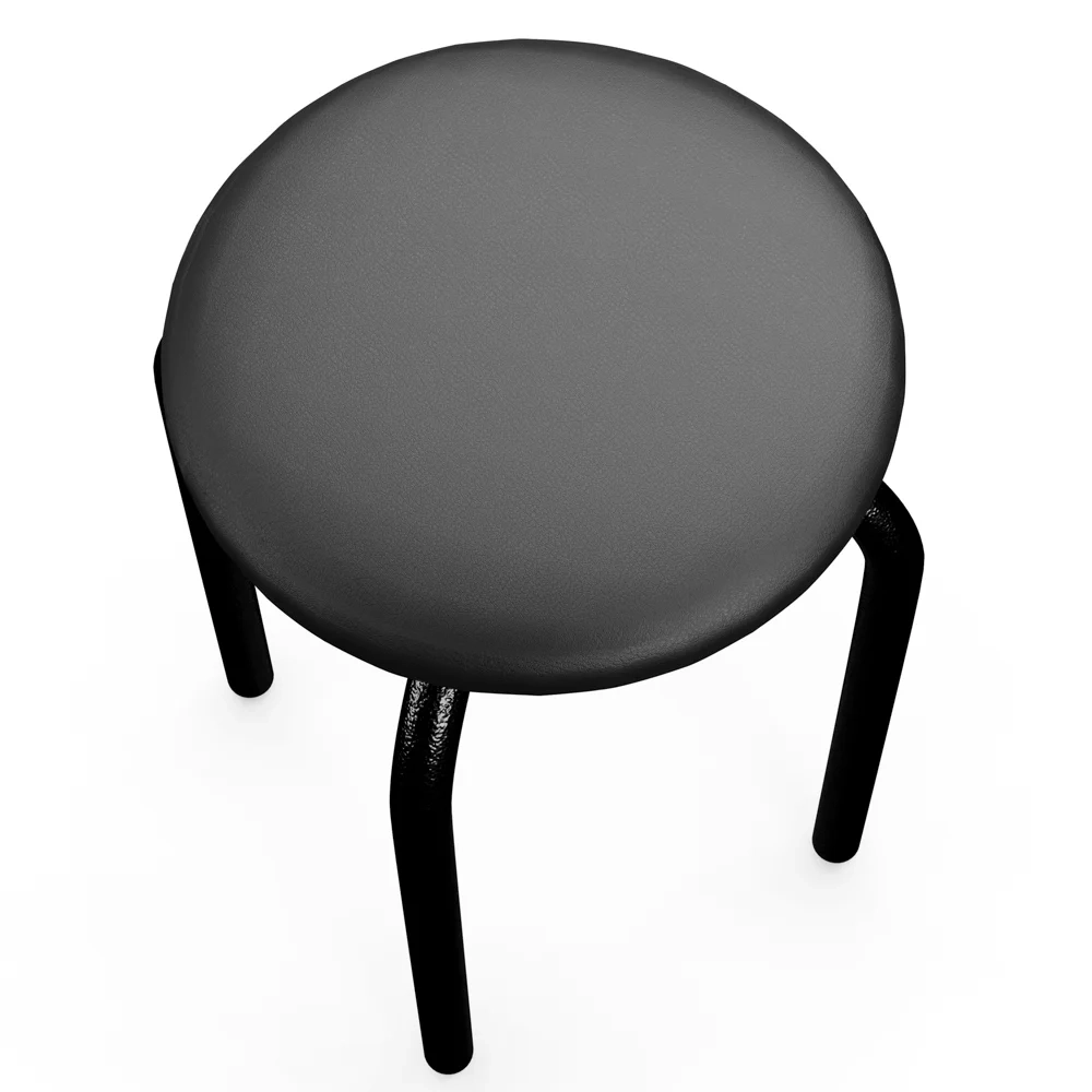 Mesa de Cozinha Bistrô Porto Preto 120cm com 4 Banquetas Industriais Maviê Preto - Mpozenato