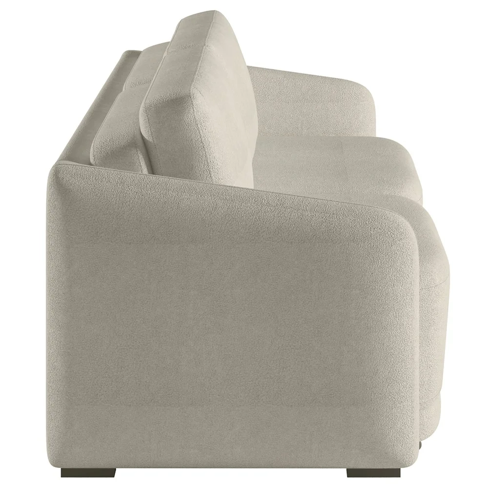Sofá Cama Casal para Sala 176cm Polska Z08 Boucle Bege - Mpozenato