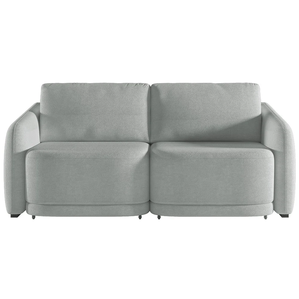 Sofá Cama Casal para Sala 176cm Polska Z08 Boucle Cinza Claro - Mpozenato