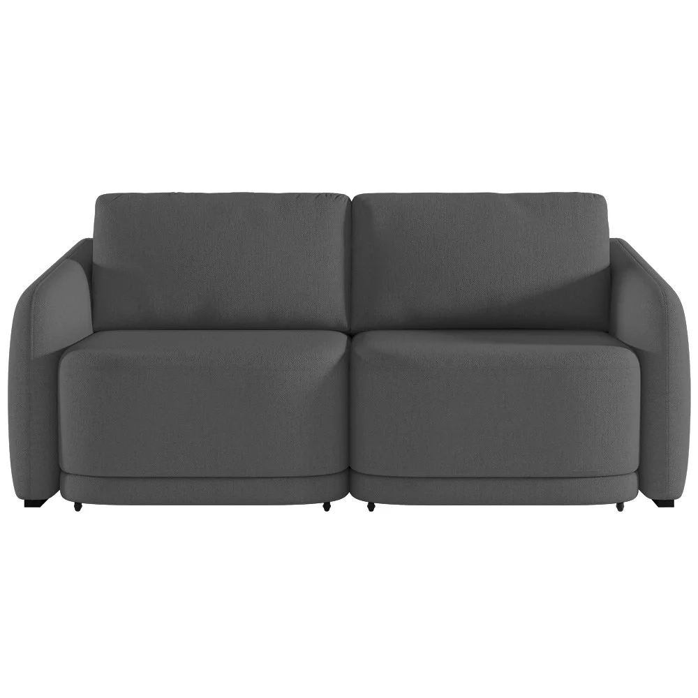 Sofá Cama Casal para Sala 176cm Polska Z08 Linho Cinza Escuro - Mpozenato