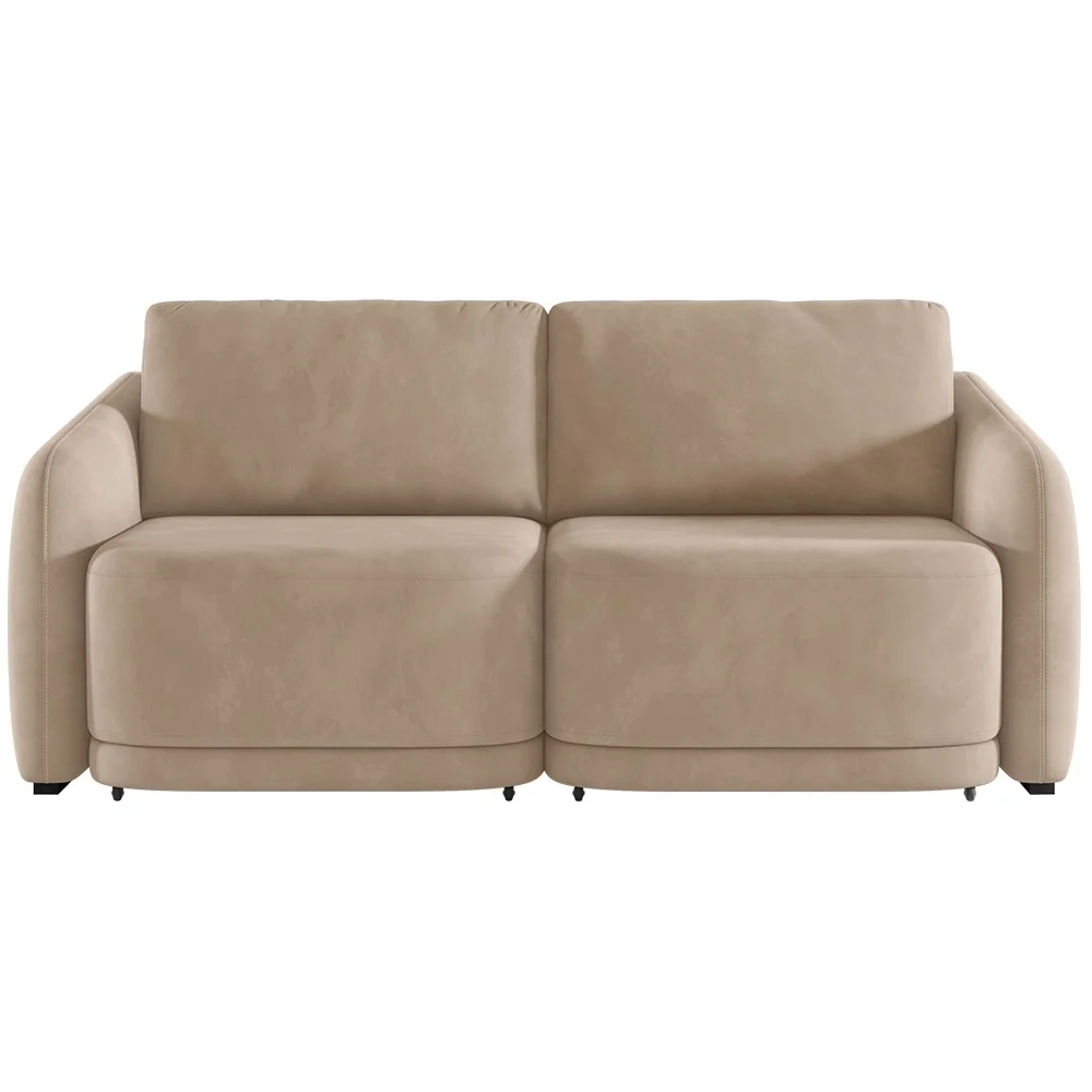 Sofá Cama Casal para Sala 176cm Polska Z08 Veludo Bege - Mpozenato