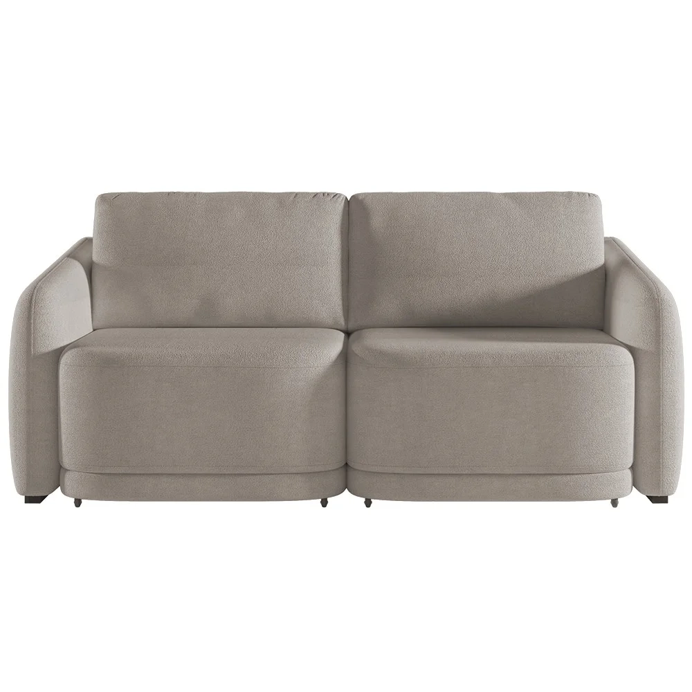 Sofá Cama Casal para Sala 196cm Polska Z08 Boucle Bege Escuro - Mpozenato