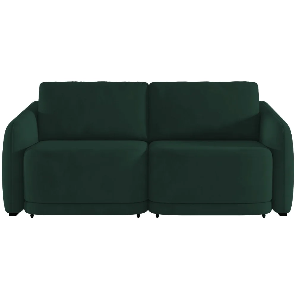 Sofá Cama Casal para Sala 196cm Polska Z08 Veludo Verde - Mpozenato