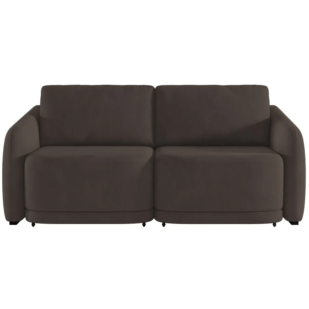 Sofá Cama Casal para Sala 196cm Polska Z08 Veludo Marrom - Mpozenato