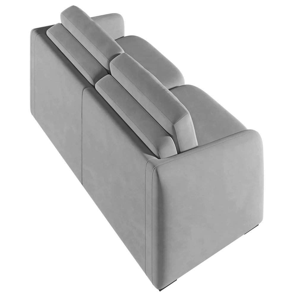 Sofá Cama Casal para Sala 196cm Polska Z08 Veludo Cinza - Mpozenato