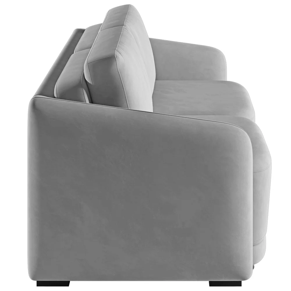 Sofá Cama Casal para Sala 196cm Polska Z08 Veludo Cinza - Mpozenato