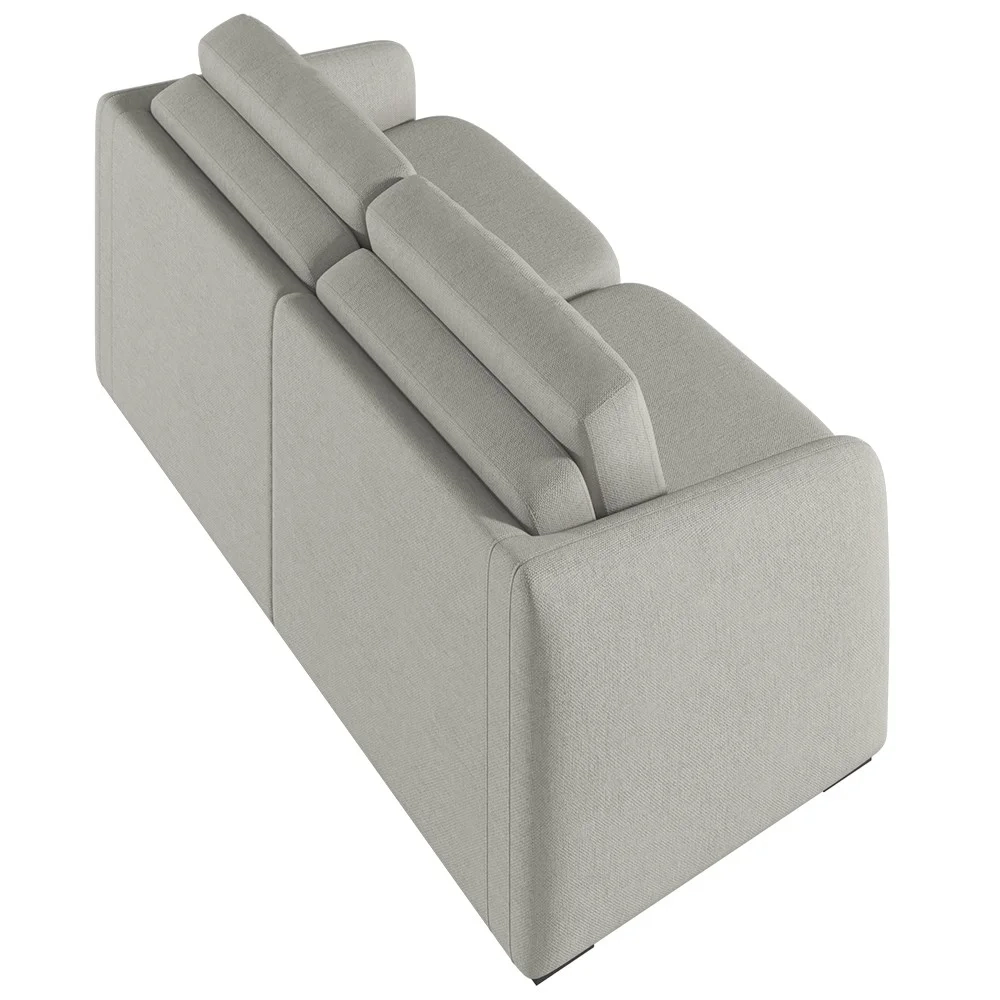 Sofá Cama Casal para Sala 216cm Polska Z08 Linho Cinza - Mpozenato