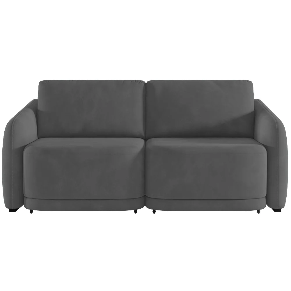 Sofá Cama Casal para Sala 216cm Polska Z08 Veludo Cinza Escuro - Mpozenato