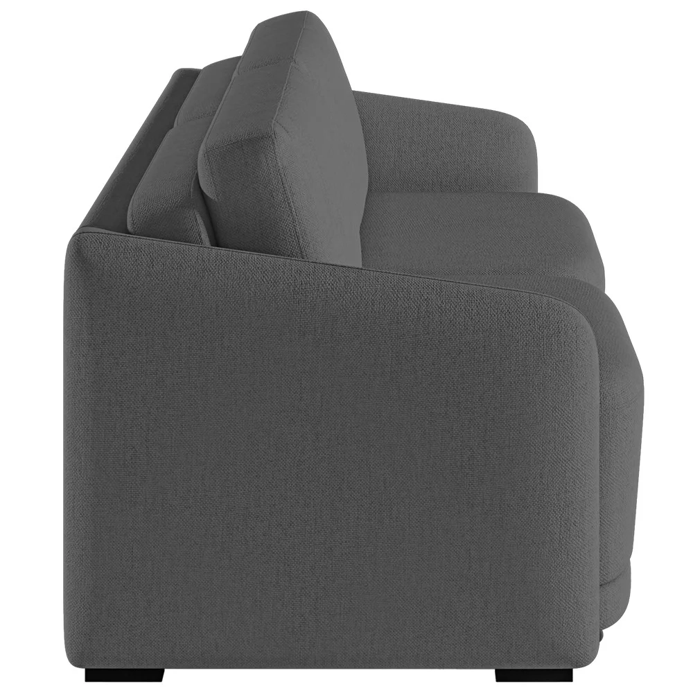 Sofá Cama Casal para Sala 236cm Polska Z08 Linho Cinza Escuro - Mpozenato