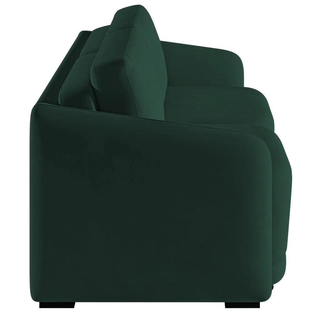 Sofá Cama Casal para Sala 236cm Polska Z08 Veludo Verde - Mpozenato