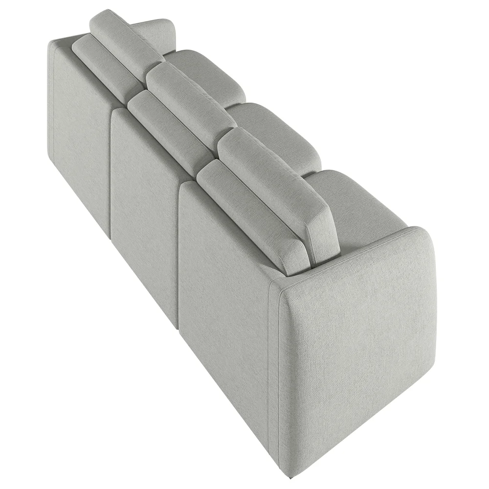 Sofá Cama Casal para Sala 246cm Polska Z08 Linho Cinza - Mpozenato