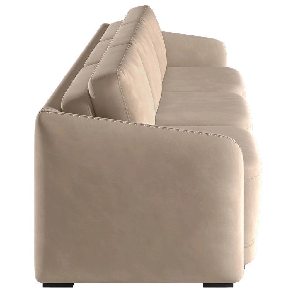 Sofá Cama Casal para Sala 246cm Polska Z08 Veludo Bege - Mpozenato