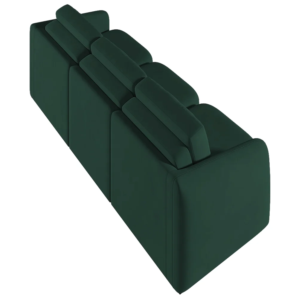 Sofá Cama Casal para Sala 246cm Polska Z08 Veludo Verde - Mpozenato