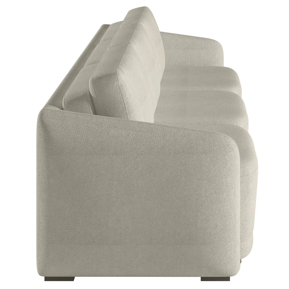 Sofá Cama Casal para Sala 276cm Polska Z08 Boucle Bege - Mpozenato