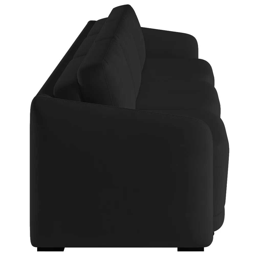 Sofá Cama Casal para Sala 276cm Polska Z08 Veludo Preto - Mpozenato