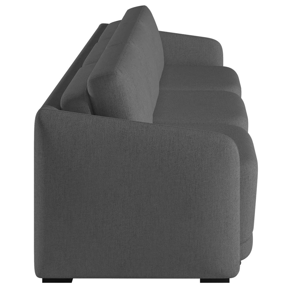 Sofá Cama Casal para Sala 276cm Polska Z08 Linho Cinza Escuro - Mpozenato