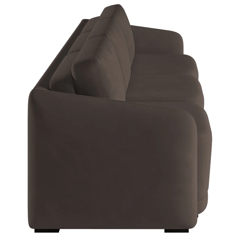 Sofá Cama Casal para Sala 276cm Polska Z08 Veludo Marrom - Mpozenato